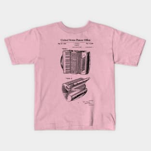 Accordion Patent Drawing 1938 Kids T-Shirt